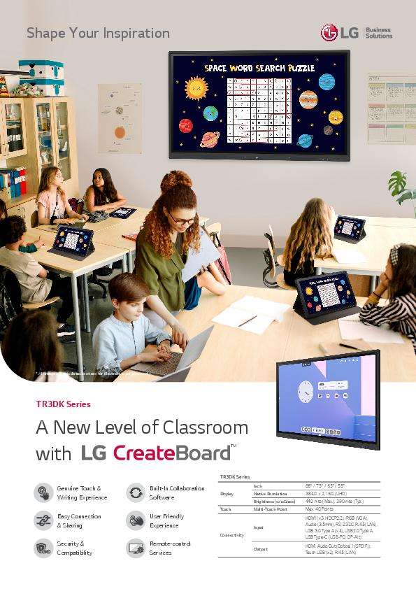 A New Level of Classroom with LG CreateBoard