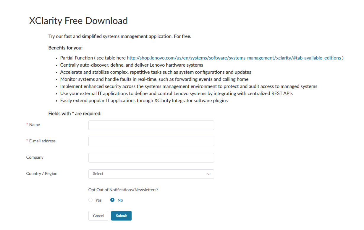  Lenovo XClarity Free Download