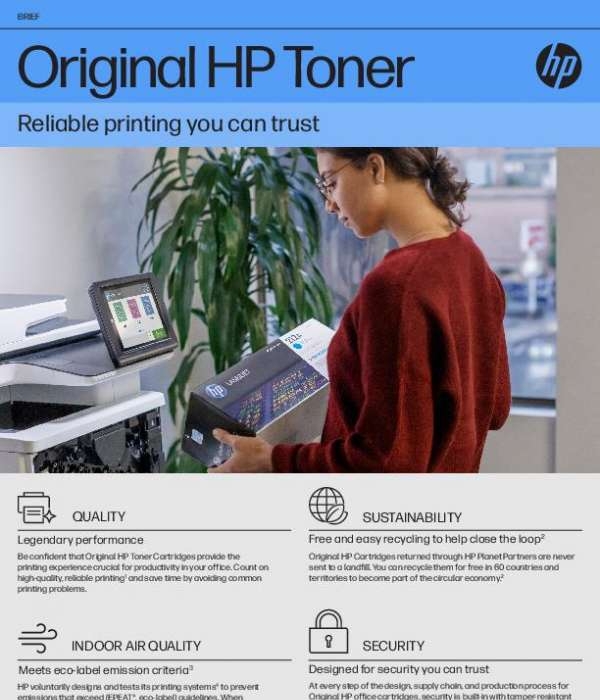 Original HP Toner: Reliable printing you can trust