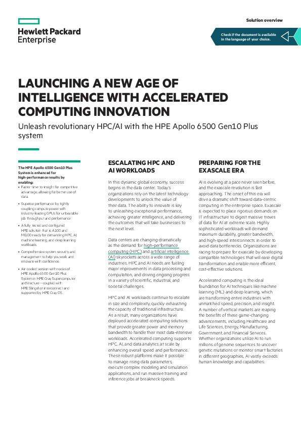 Launching a New Age of Intelligence with Accelerated Computing Innovation